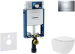 Geberit Kombifix - Előfali szerelő készlet, kompakt WC Oudee Vortex és softclose ülőke, Sigma30 vezérlőgomb, króm SANI15CA1127 (SANI15CA1127)