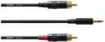 Cordial - CFY 3 WCC REAN 3, 5 mm sztereo / 2 x RCA arany 3 m