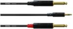 Cordial - CFY 3 WPP REAN 3, 5 mm sztereó / 2 x 6, 3 mm mono 3 m - dj-sound-light