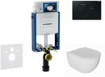 Geberit Kombifix - Előfali szerelő készlet, Oudee WC és softclose ülőke, Sigma01 vezérlőgomb, fekete SANI15CA5113 (SANI15CA5113)