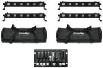 EUROLITE Set 4x LED BAR-6 QCL RGBW + 2x Soft Bag + Controller - dj-sound-light