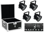 EUROLITE Set 4x LED PAR-56 HCL bk + Case + Controller