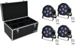 EUROLITE Set 4x LED SLS-603 TCL UV Floor + Case TDV-1 - dj-sound-light