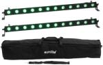 EUROLITE Set 2x LED BAR-12 QCL RGB+UV Bar + Soft-Bag