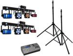 EUROLITE Set 2x LED KLS Laser Bar PRO + Easy Show + 2x M-4 Speaker-System Stand