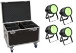 EUROLITE Set 4x LED Theatre COB 200 RGB+WW + Case with wheels