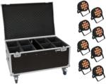 EUROLITE Set 8x LED IP PAR 12x9W SCL Spot + Case with wheels