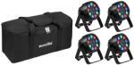 EUROLITE Set 4x AKKU Mini PARty RGBW Spot MK2 + Soft Bag