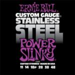ERNIE BALL - Stainless Steel Power Slinky 11-48 Elektromos Gitárhúr készlet