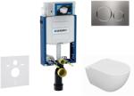 Geberit Kombifix - Előfali szerelő készlet, Oudee WC és softclose ülőke, Sigma20 vezérlőgomb, acél SANI15CA6100 (SANI15CA6100)