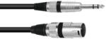 Omnitronic - Adapterkábel XLR(M)/Jack stereo 0.2m bk - dj-sound-light