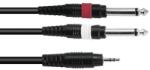Omnitronic Adaptercable 3.5 Jack/2xJack 3m bk