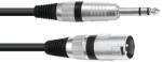 Omnitronic - Adapterkábel XLR(M)/Jack stereo 5m bk