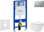 Geberit Duofix - Előfali szerelő készlet, kompakt WC Oudee Vortex és softclose ülőke, Sigma01 vezérlőgomb, lakkozott matt króm SANI11CA1143 (SANI11CA1143)