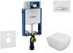 Geberit Kombifix - Előfali szerelő készlet, Oudee WC és softclose ülőke, Sigma50 vezélőgomb, króm/alpesi fehér SANI15CA3120 (SANI15CA3120)