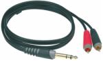 KLOTZ - AY30200 Y kábel, JACK-RCA 2m Klotz 6.3 JACK - 2xRCA csatlakozók