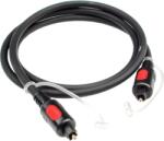KLOTZ - optikai kábel High End 1 m TOSLINK csatlakozók TOFC600 6 mm PLU átmérőjű fekete optikai kábel