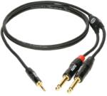 KLOTZ - JACK-JACK 6 m Klotz fémházas aranyozott 3, 5/JACK3 - 2x6, 36/JACK2 csatlakozók + PCD202-Z fekete kábel