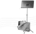 König & Meyer - KM-R37885 Kottaállvány teleszkópos oszloppal, hordtáskával, fekete