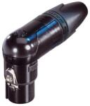 Neutrik - NC3FRXB 3 pólusú XLR aljzat pipa lengő aranyozott érintkezők fekete ház - dj-sound-light