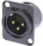 Neutrik - NC3MDLB1 3 pólusú XLR dugó aranyozott érintkező fekete