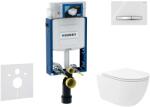 Geberit Kombifix - Előfali szerelő készlet, Oudee Vortex WC és softclose ülőke, Sigma50 vezérlőgomb, króm/alpesi fehér SANI15CA3189 (SANI15CA3189)
