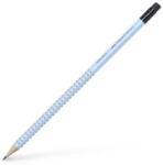Faber-Castell Grafitceruza, B, háromszögletű, radírral, FABER-CASTELL Grip 2001, égkék