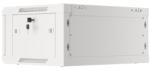 Lanberg 19 fali rack szekrény 4U/600X450 lapraszerelt, szürke V2 (WF01-6404-10S)