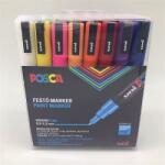 uni Dekormarker készlet, 0, 9-1, 3 mm, UNI Posca PC-3M, 16 különböző szín