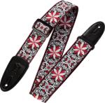 Levy's Hootenanny Red and White Floral Curea de chitară (M8HT-12)