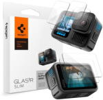 Spigen AGL09189 GoPro Hero13 Spigen edzett üveg képernyővédő fólia, felhelyezést segítő kerettel, 2 db-os csomag, átlátszó (AGL09189)