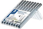 STAEDTLER Tusfilc készlet, 8 különböző vonalvastagság, STAEDTLER Pigment liner 308, fekete