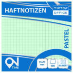 Spirit Spirit: Kockás pasztell zöld 100 lapos öntapadós jegyzettömb 75x75mm (410474) - jatekshop