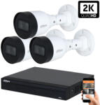 DAHUA 3 biztonsági kamerás IP kamera rendszer 5MP (DAHUA-IP-5MP-S1-03)