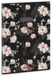 Ars Una Ars Una Flowery black A/4 extra kapcsos füzet-négyzethálós (53123749)