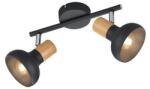 TRIO Latika fekete-natúr mennyezeti spotlámpa (TRI-R81522032) E14 2 izzós IP20 (R81522032)
