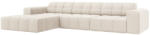 Cosmopolitan Design Bézs bársony sarokkanapé Cosmopolitan Design Chicago 284 cm, bal (COS_LC_51_F1_CHICAGO1)