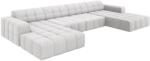Cosmopolitan Design Világosszürke bársony sarokkanapé "U" Cosmopolitan Design Chicago 364 cm (COS_U_51_F1_CHICAGO8)