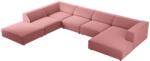 Cosmopolitan Design Rózsaszín bársony sarokkanapé "U" alakú Cosmopolitan Design Arendal 364 cm, bal (COS_UL_184_F1_ARENDAL9)
