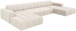 Cosmopolitan Design Bézs bársony sarokkanapé "U" alakú Cosmopolitan Design Chicago 364 cm (COS_U_51_F1_CHICAGO1)