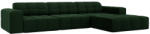 Cosmopolitan Design Palack zöld bársony sarokkanapé Cosmopolitan Design Chicago 284 cm, jobb (COS_RC_51_F1_CHICAGO3)