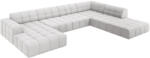 Cosmopolitan Design Világosszürke bársony sarokkanapé "U" Cosmopolitan Design Chicago 364 cm, jobb (COS_UR_51_F1_CHICAGO8)