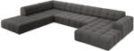 Cosmopolitan Design Sötétszürke bársony sarokkanapé "U" alakú Cosmopolitan Design Chicago 364 cm, bal (COS_UL_51_F1_CHICAGO6)
