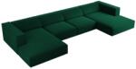 Cosmopolitan Design Palack zöld bársony sarokkanapé "U" alakú Cosmopolitan Design Arendal 364 cm (COS_U_184_F1_ARENDAL3)