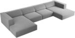 Cosmopolitan Design Világosszürke bársony sarokkanapé "U" alakú Cosmopolitan Design Arendal 364 cm (COS_U_184_F1_ARENDAL5)
