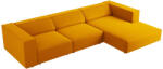 Cosmopolitan Design Sárga bársony sarokkanapé Cosmopolitan Design Arendal 284 cm, jobb (COS_RC_184_F1_ARENDAL8)