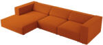 Cosmopolitan Design Narancssárga bársony sarokkanapé Cosmopolitan Design Arendal 284 cm, bal (COS_LC_184_F1_ARENDAL4)