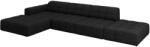 Cosmopolitan Design Fekete kárpitozott sarokkanapé Cosmopolitan Design Chicago 341 cm, bal (COS_LCO_140_F1_CHICAGO7)