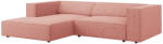 Cosmopolitan Design Rózsaszín kárpitozott sarokkanapé Cosmopolitan Design Arendal 224 cm, bal (COS_LC_M_140_F1_ARENDAL4)