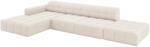 Cosmopolitan Design Bézs bársony sarokkanapé Cosmopolitan Design Chicago 341 cm, bal (COS_LCO_51_F1_CHICAGO1)
